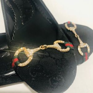 Gucci Monogram Ballerina Flats